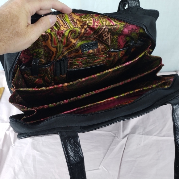 Buxton Briefcase Genuine Leather Laptop Bag Portfolio Business Professional Tote - Picture 6 of 16